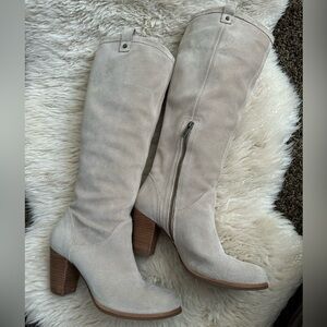 UGG heeled suede side zip tall boots. 9.5.